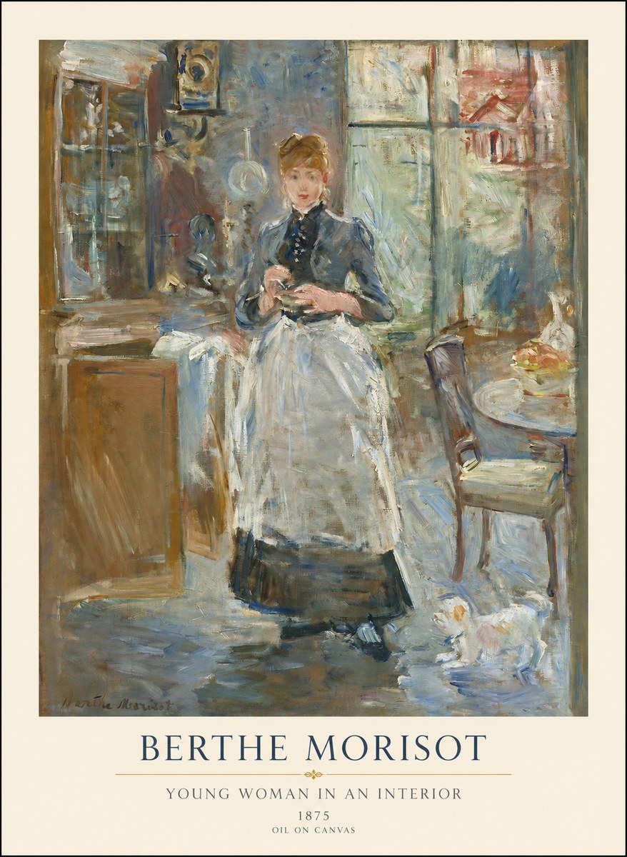 Berthe Morisot Young Woman in an Interior No1 - Affiche