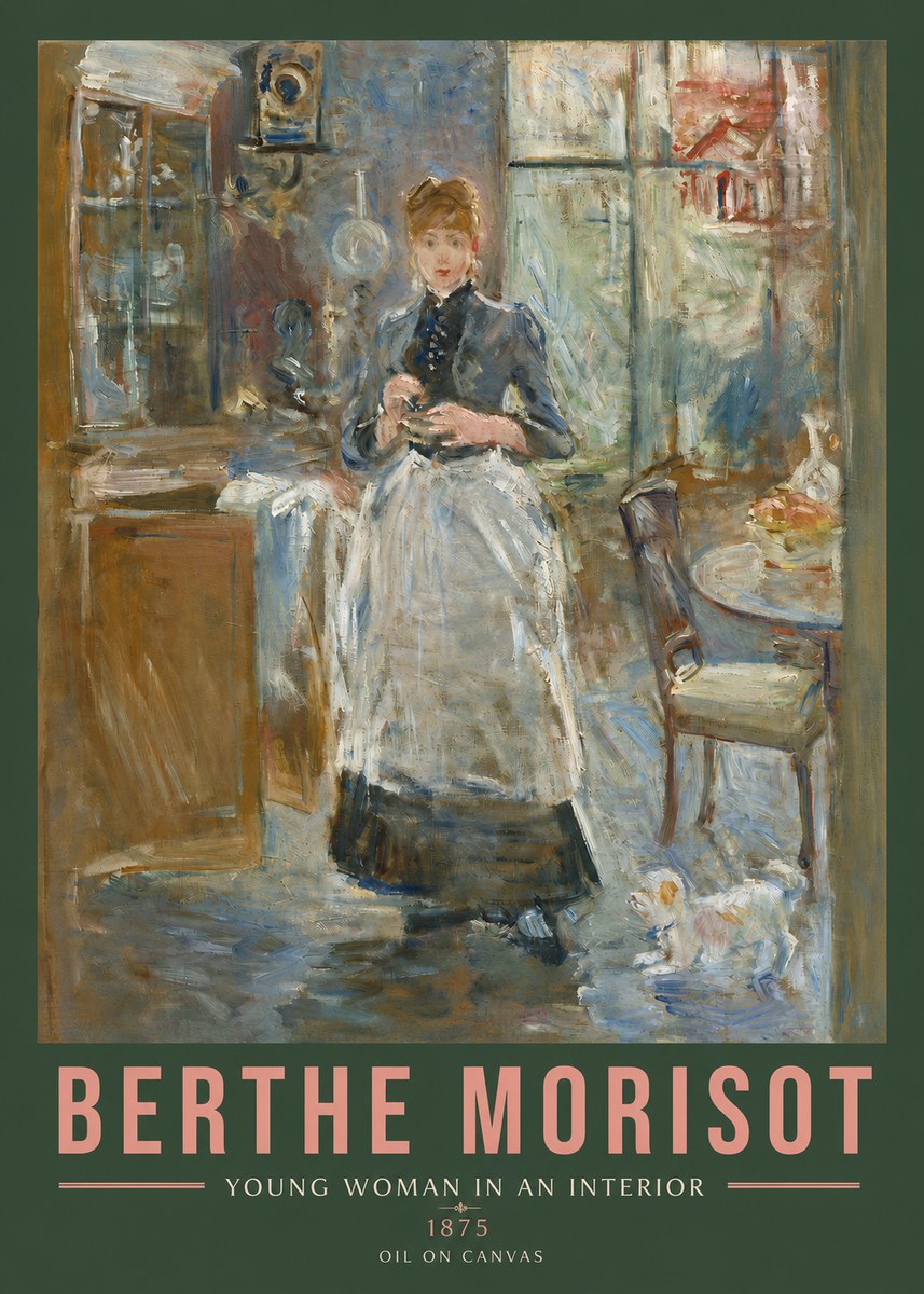 Berthe Morisot Young Woman in an Interior No4 - Affiche