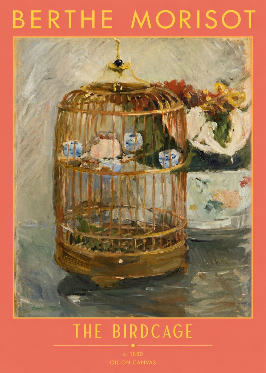 Berthe Morisot The Birdcage I No2 - Affiche