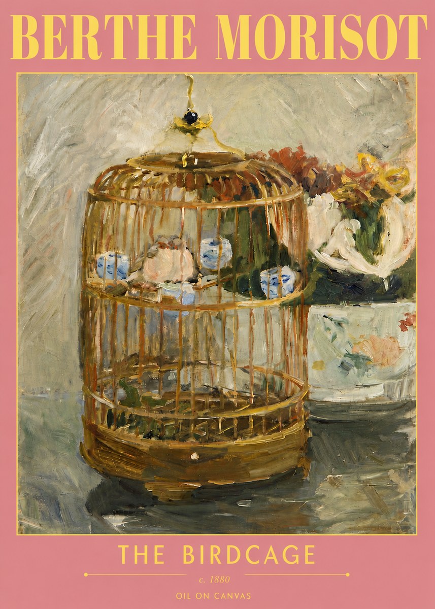 Berthe Morisot The Birdcage I No5 - Affiche