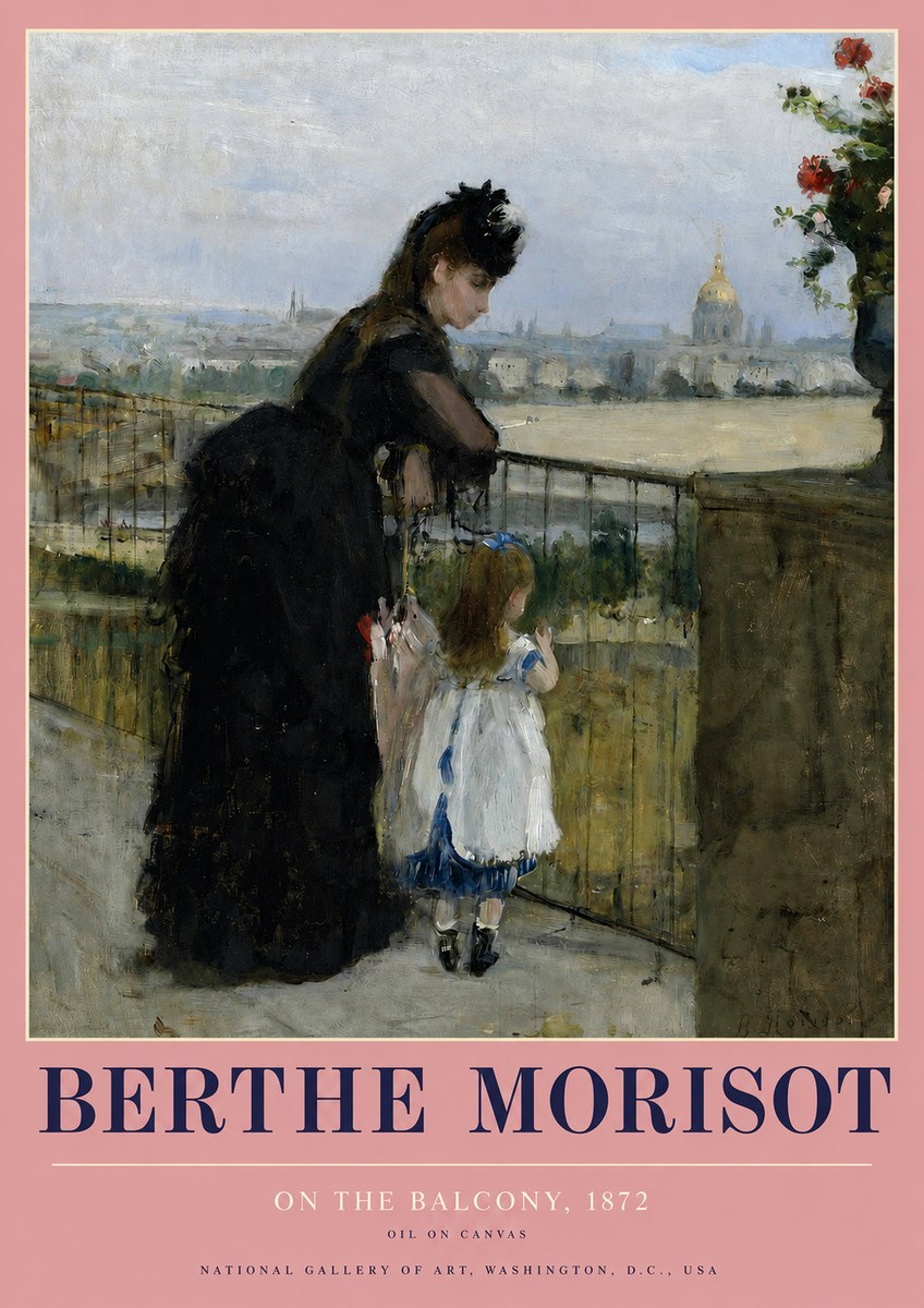 Berthe Morisot On the Balcony, 1872 No2 - Affiche