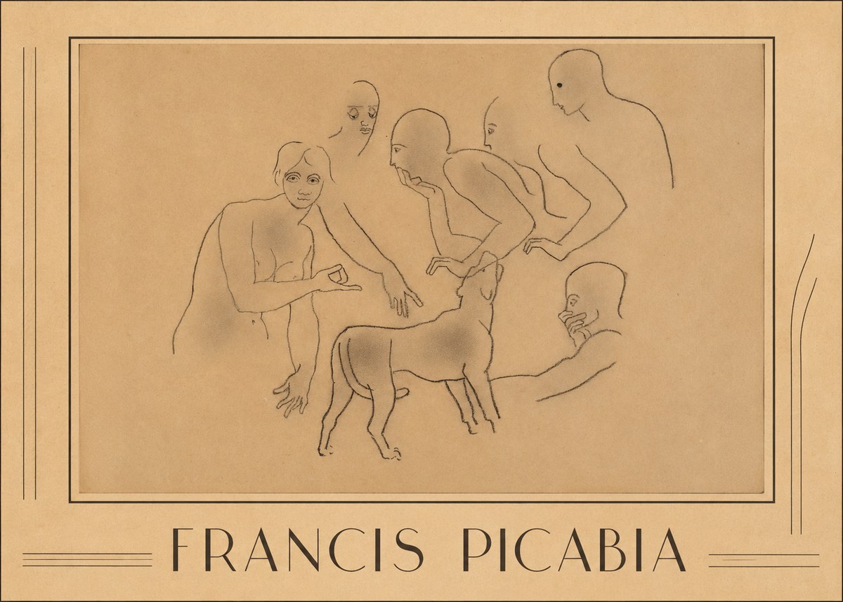 Francis Picabia Figures and Dog No1 - Affiche