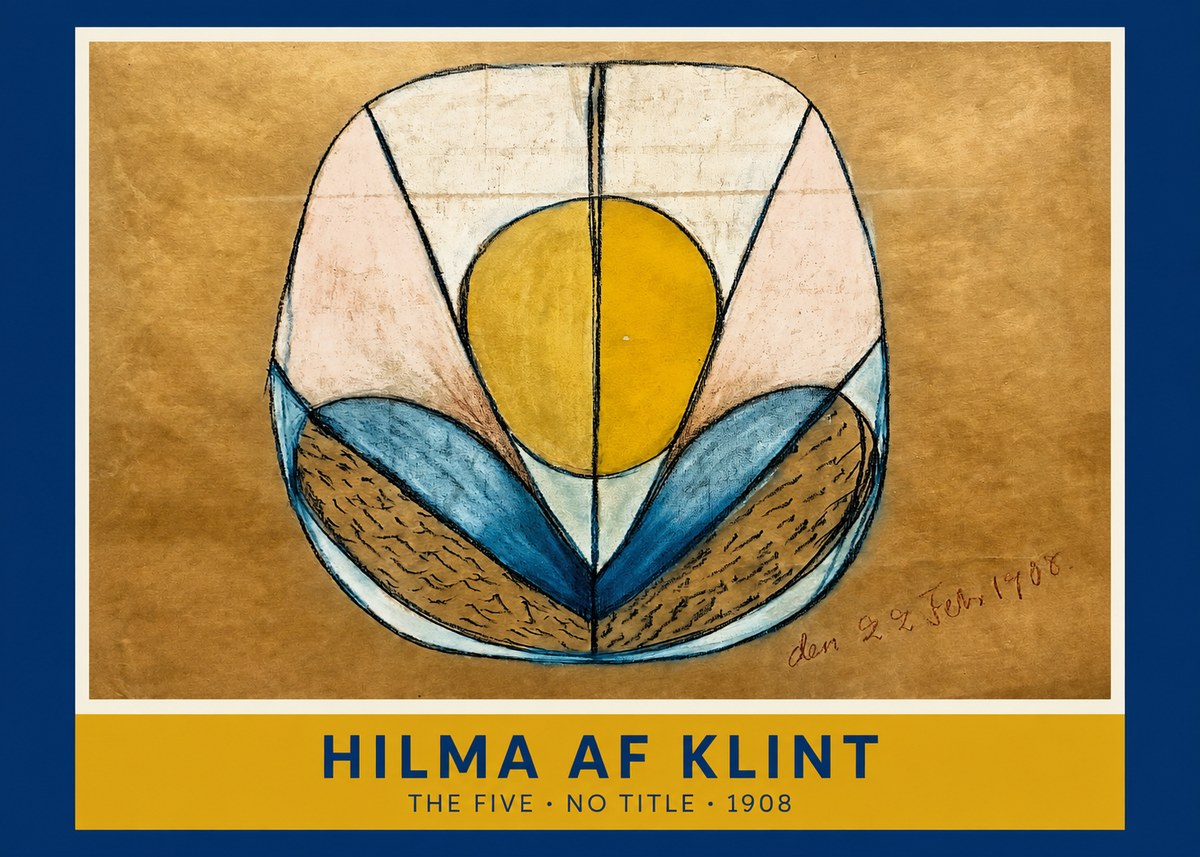 Hilma af Klint The Five - No Title No1 - Affiche