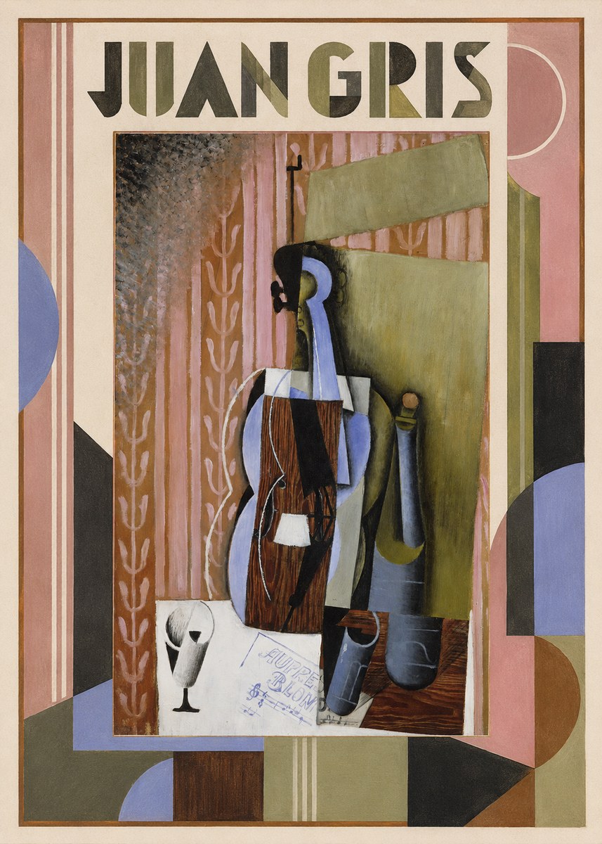 Juan Gris Still Life with Mandolin No1 - Affiche