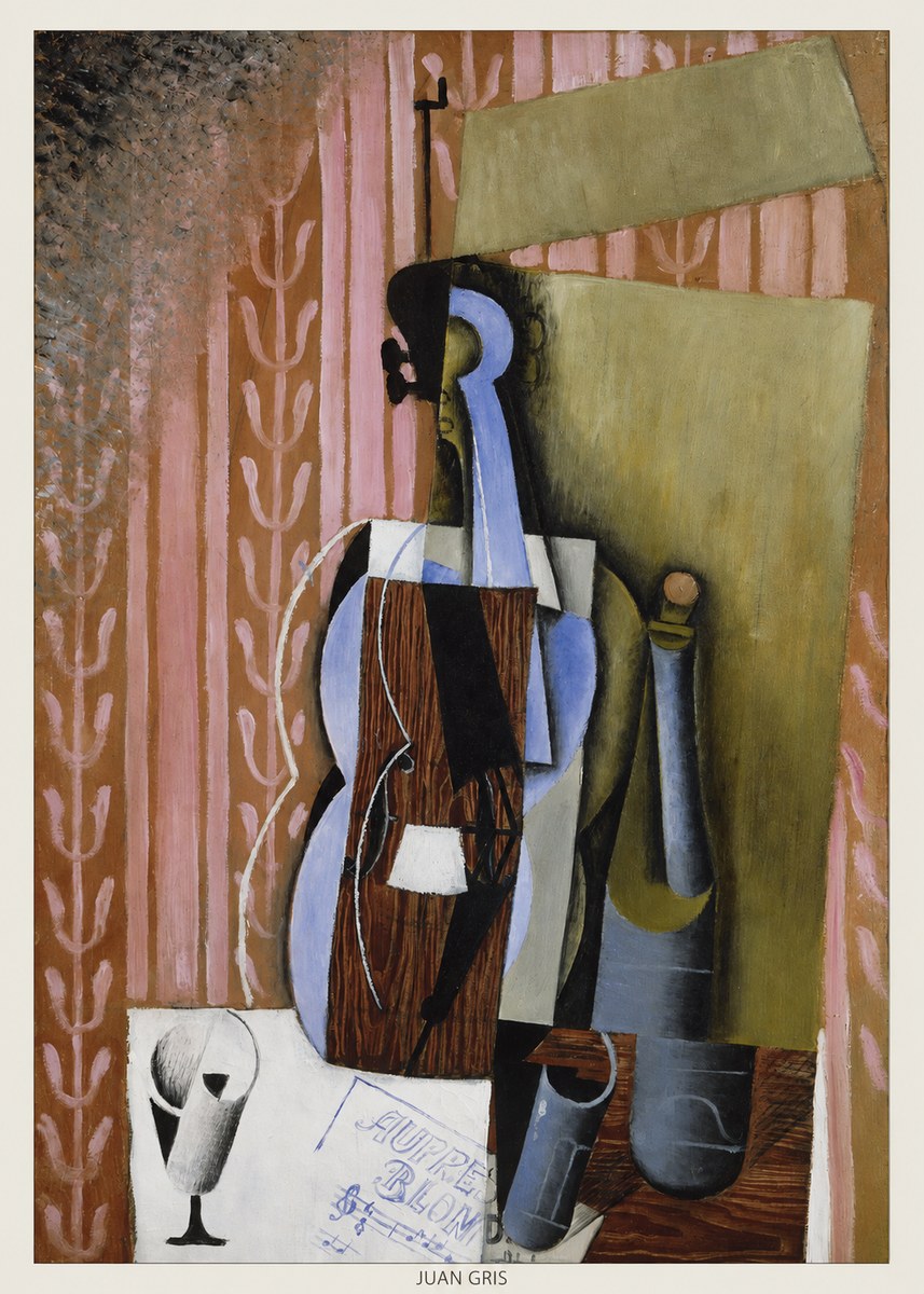 Juan Gris Still Life with Mandolin No5 - Affiche
