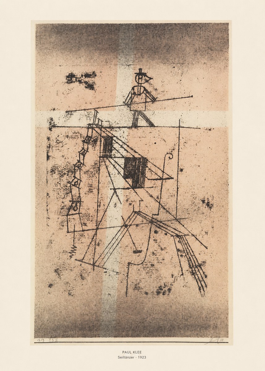 Paul Klee Seiltänzer II No6 - Affiche