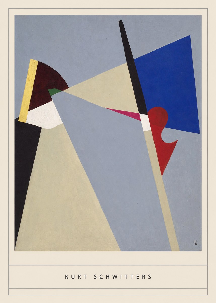 Kurt Schwitters Abstract Composition No4 - Affiche