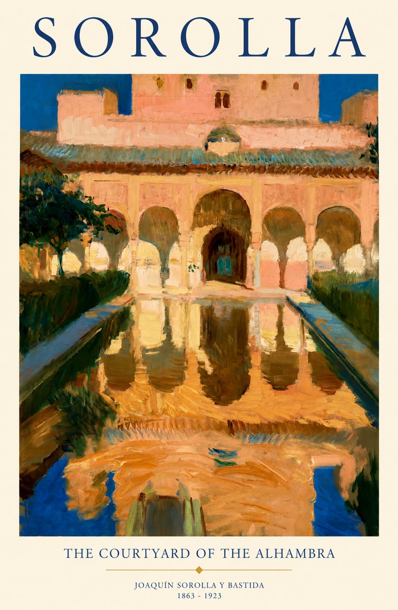 Sorolla The Courtyard of the Alhambra No1 - Affiche