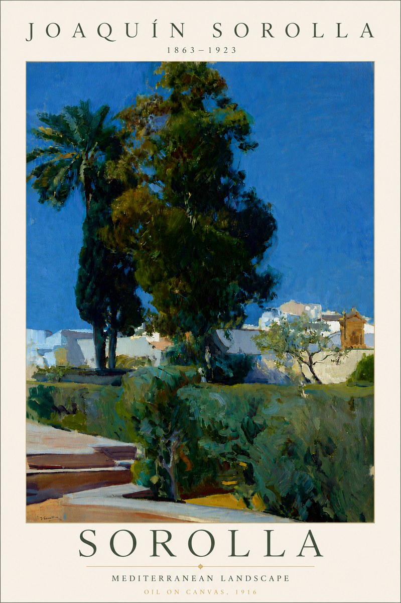 Sorolla Mediterranean Landscape No6 - Affiche