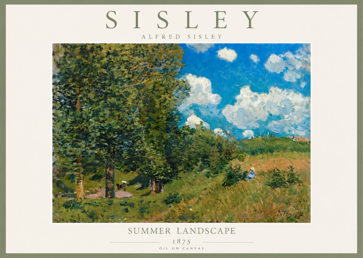 Sisley Summer Landscape No4 - Affiche
