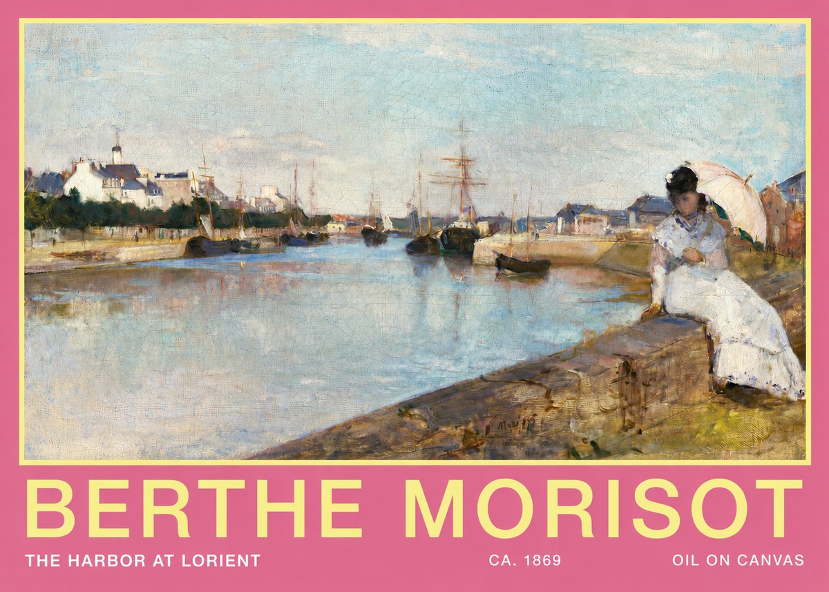 Berthe Morisot The Harbor at Lorient No2 - Affiche