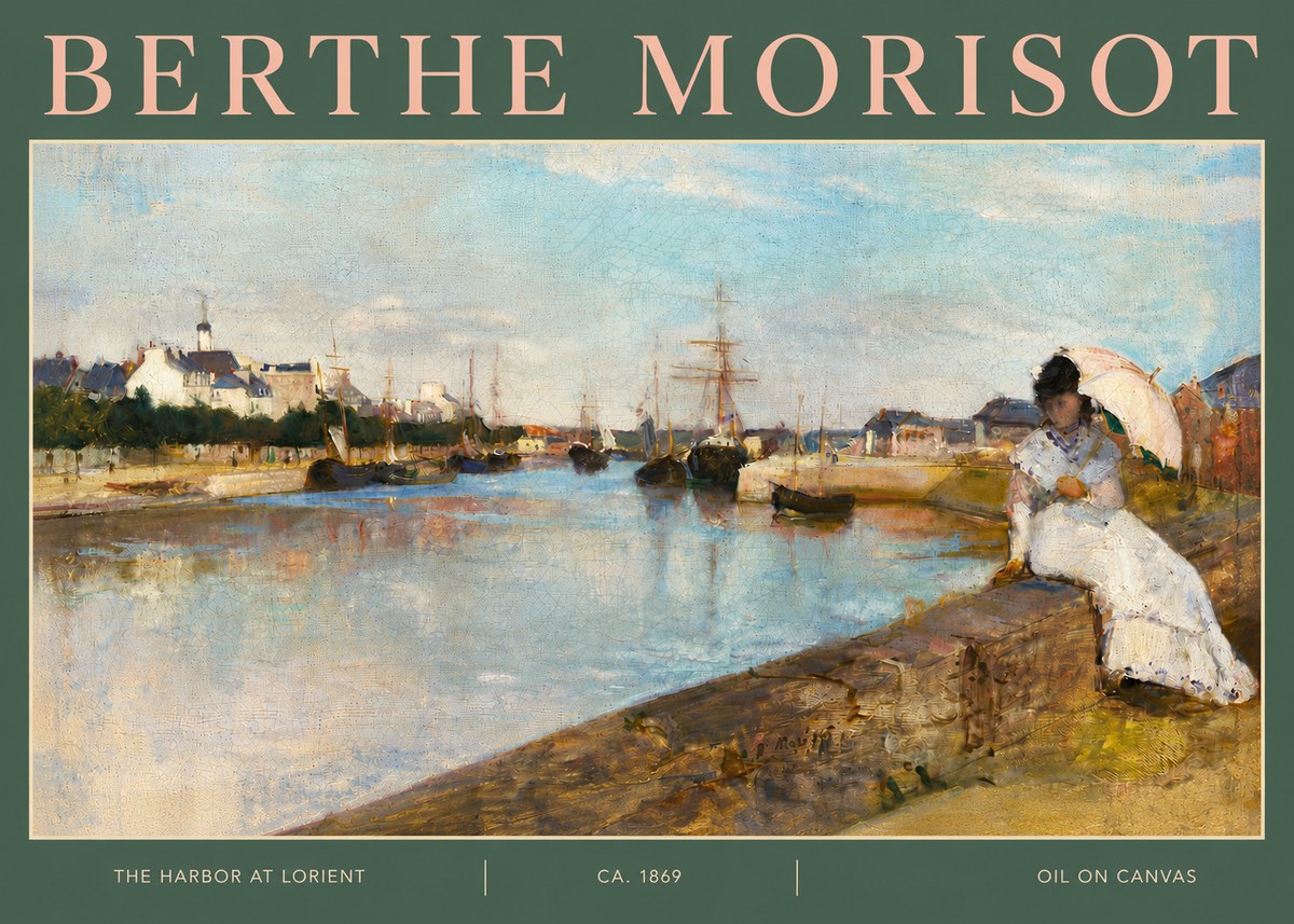 Berthe Morisot The Harbor at Lorient No4 - Affiche