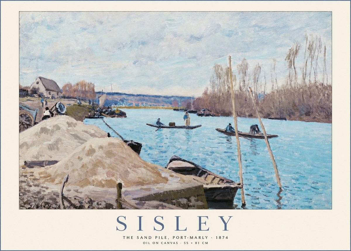Sisley The Sand Pile, Port-marly No2 - Affiche