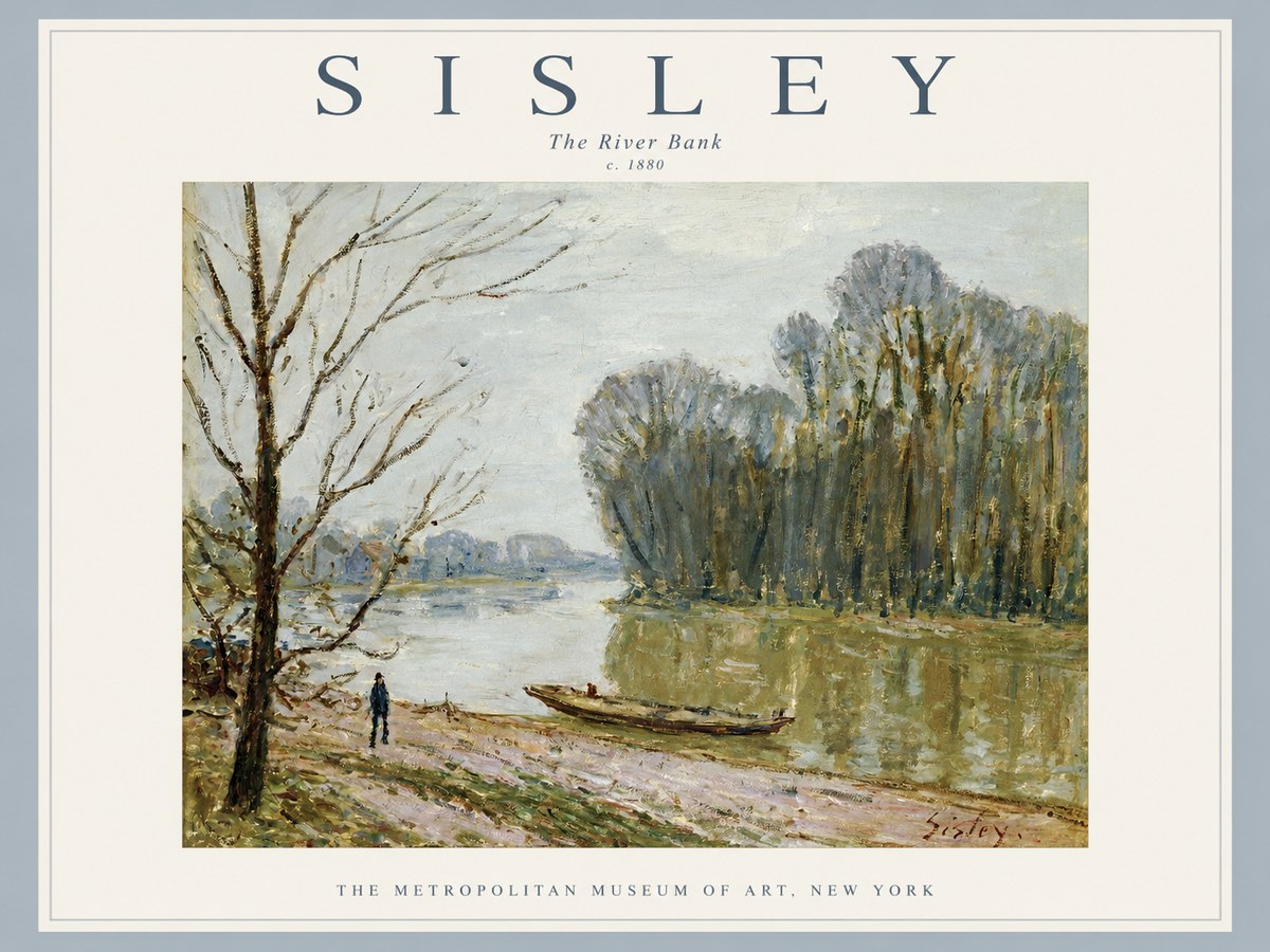 Sisley The River Bank II No2 - Affiche