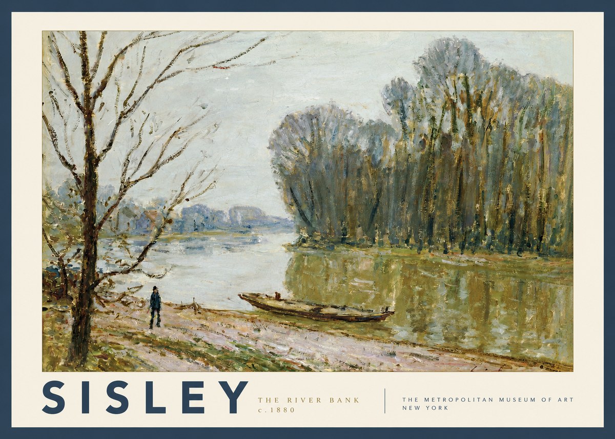 Sisley The River Bank II No3 - Affiche