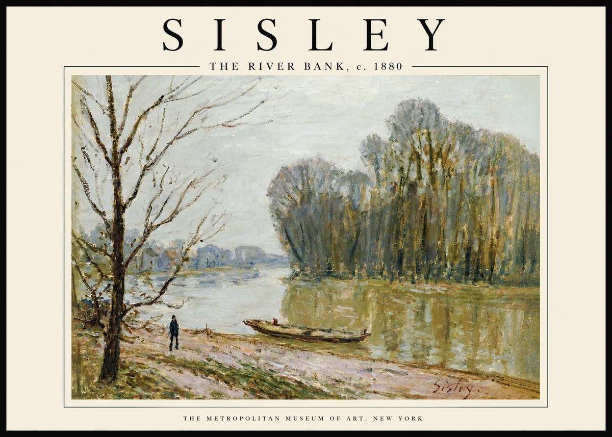 Sisley The River Bank II No5 - Affiche