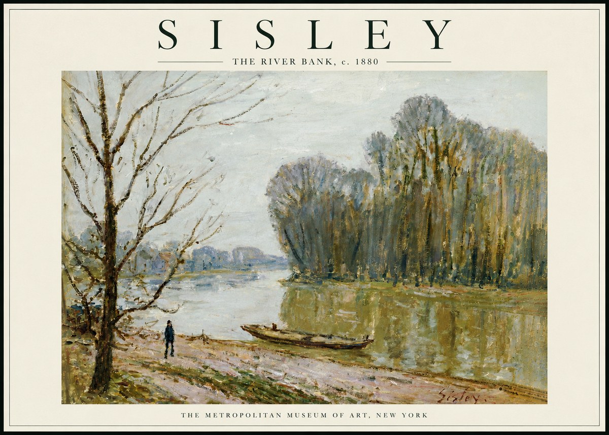 Sisley The River Bank II No6 - Affiche