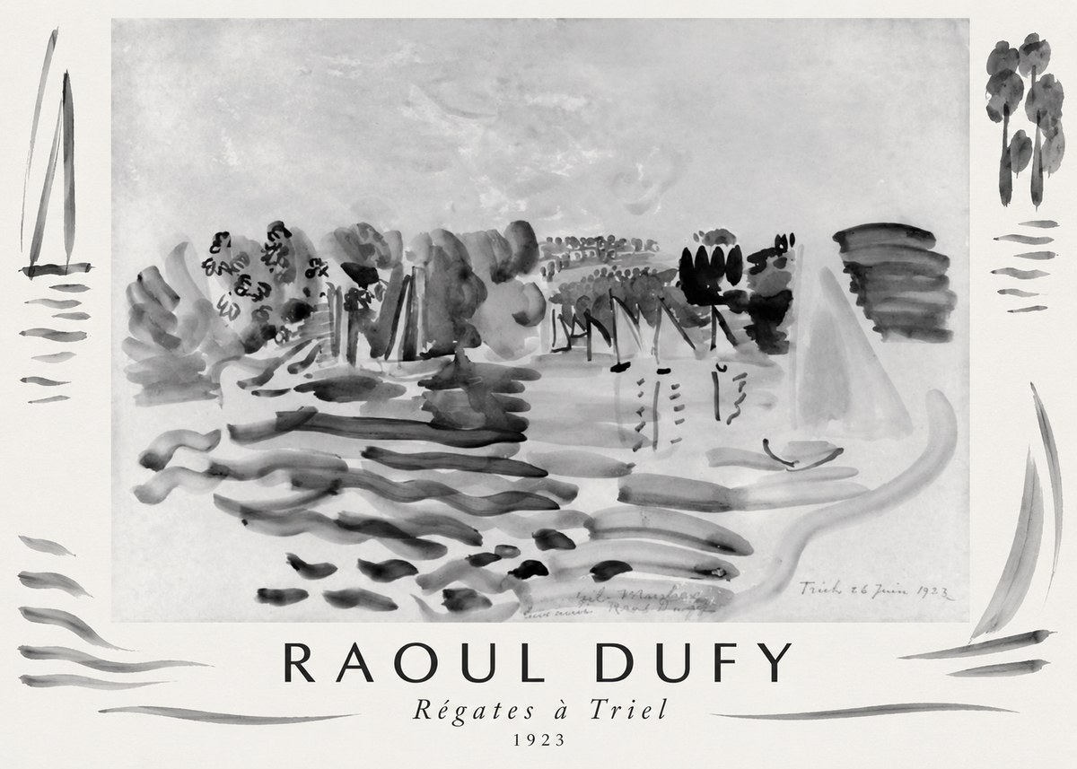 Raoul Dufy Régates À Triel No1 - Affiche