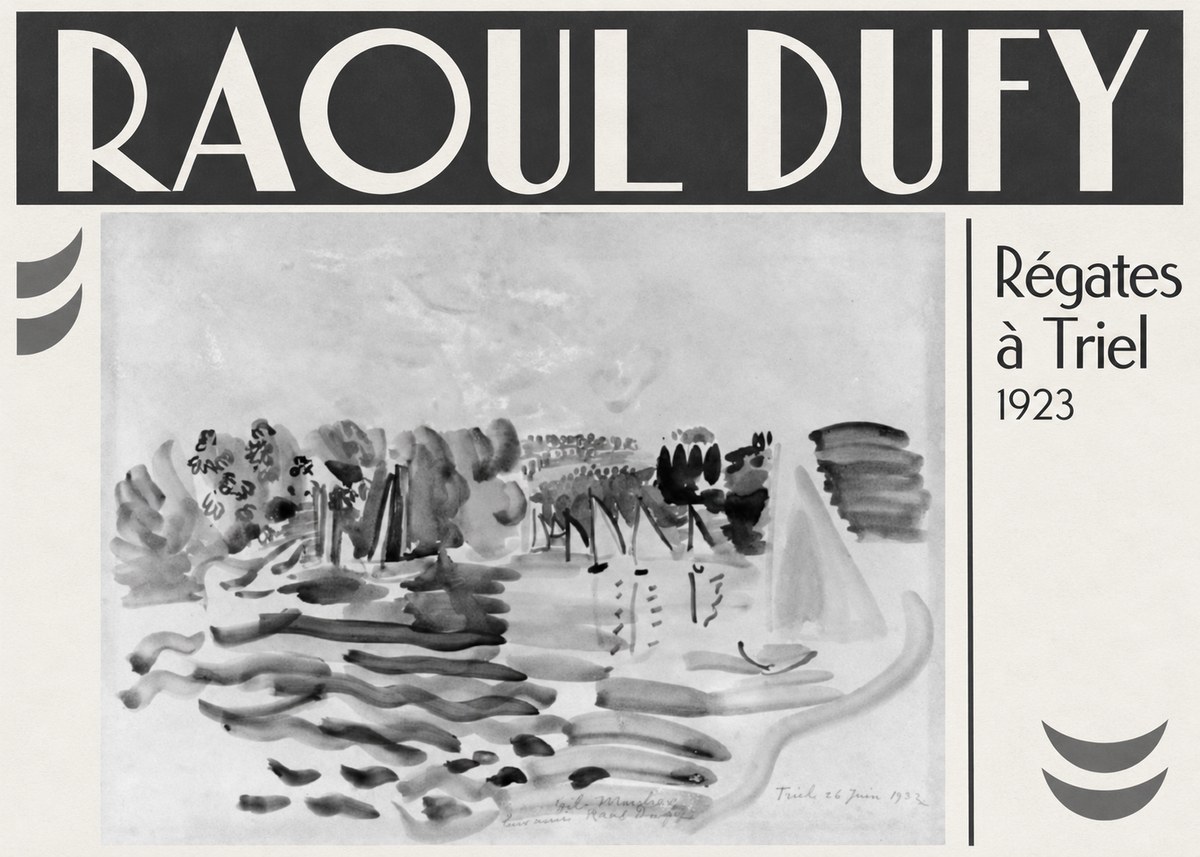 Raoul Dufy Régates À Triel No3 - Affiche