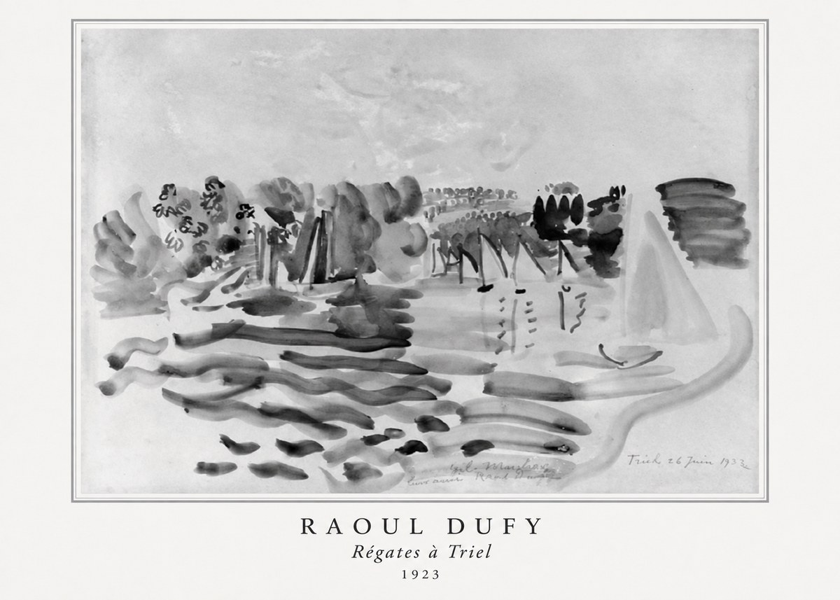 Raoul Dufy Régates À Triel No5 - Affiche