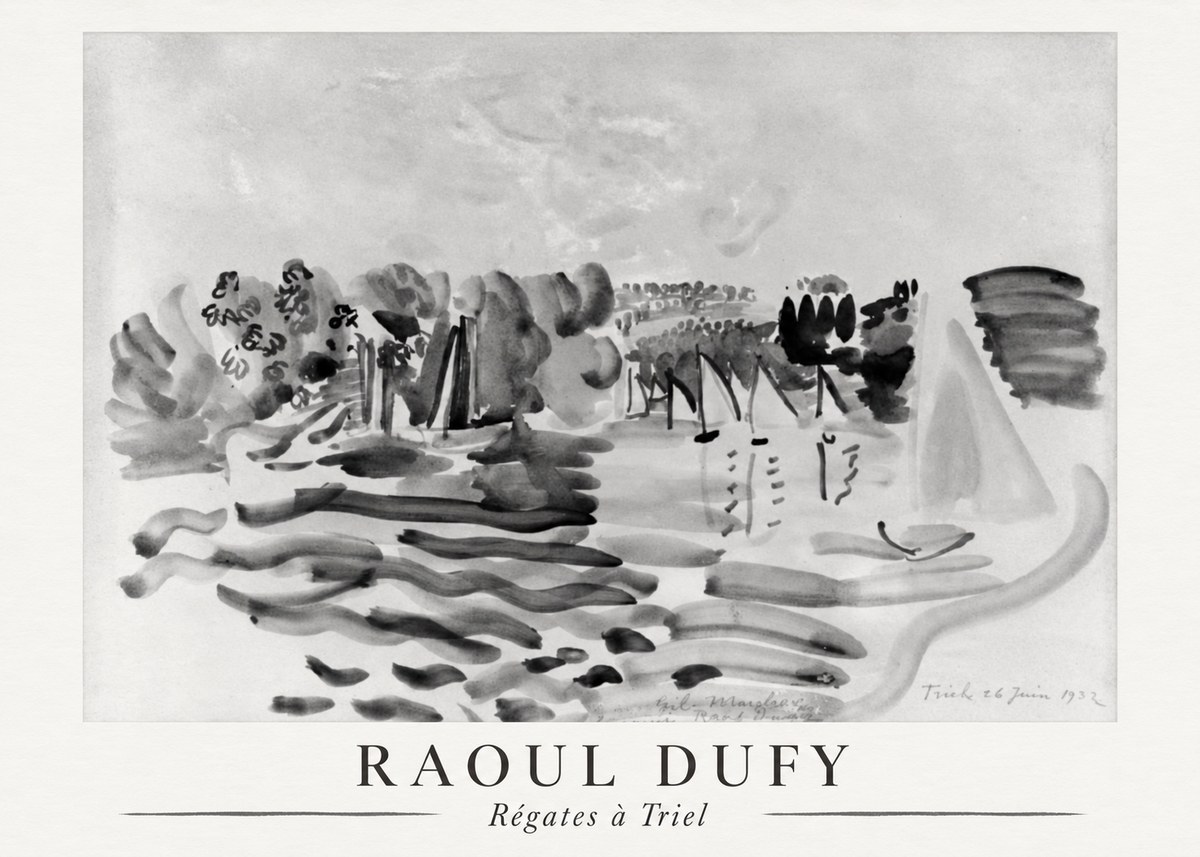 Raoul Dufy Régates À Triel No6 - Affiche