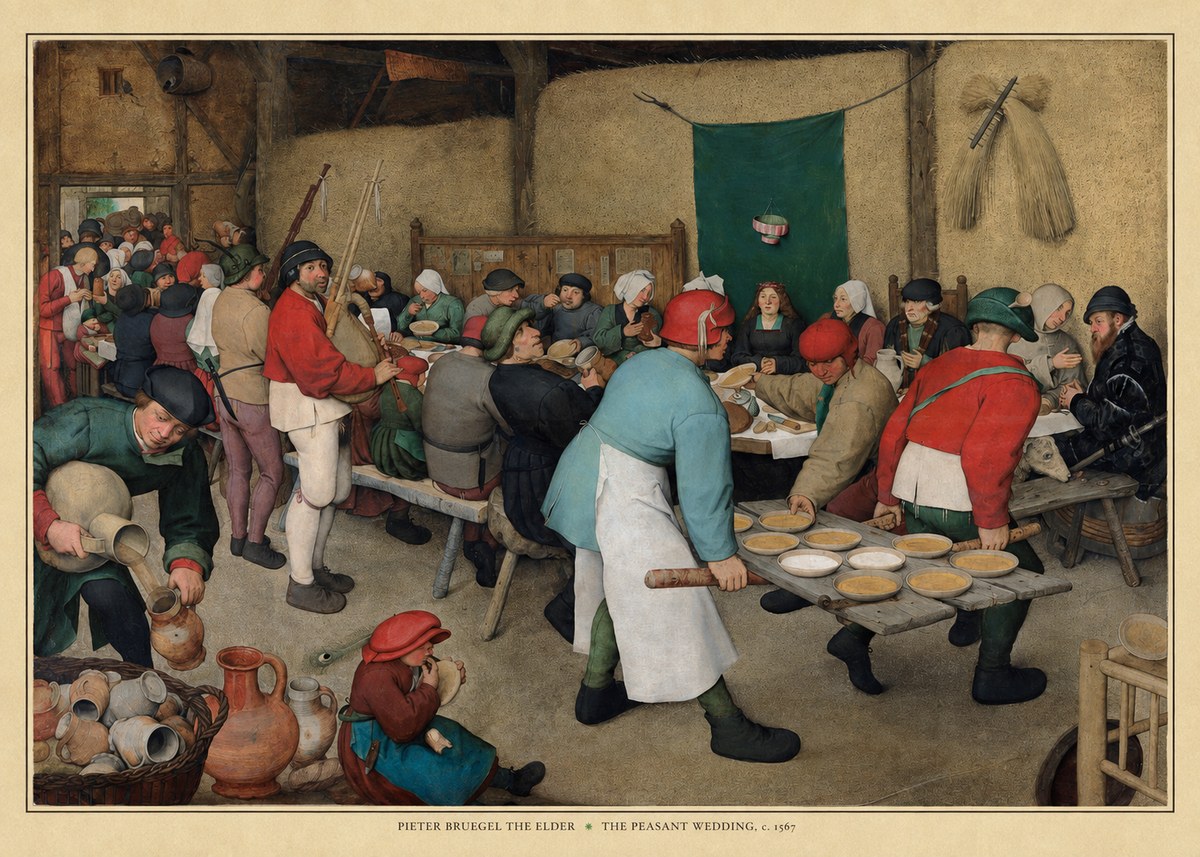 Pieter Bruegel The Peasant Wedding II No5 - Affiche