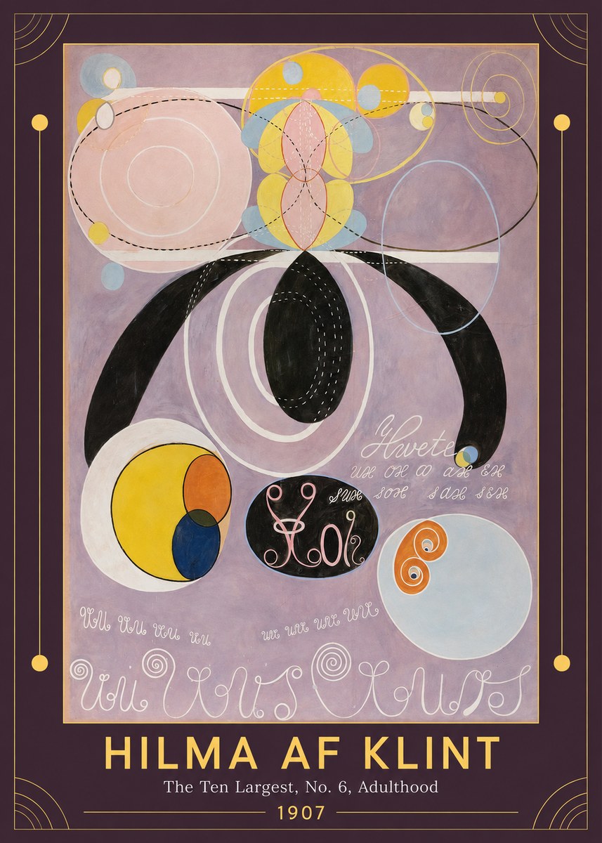 Hilma af Klint The Ten Largest, No. 6, Adulthood No1 - Affiche