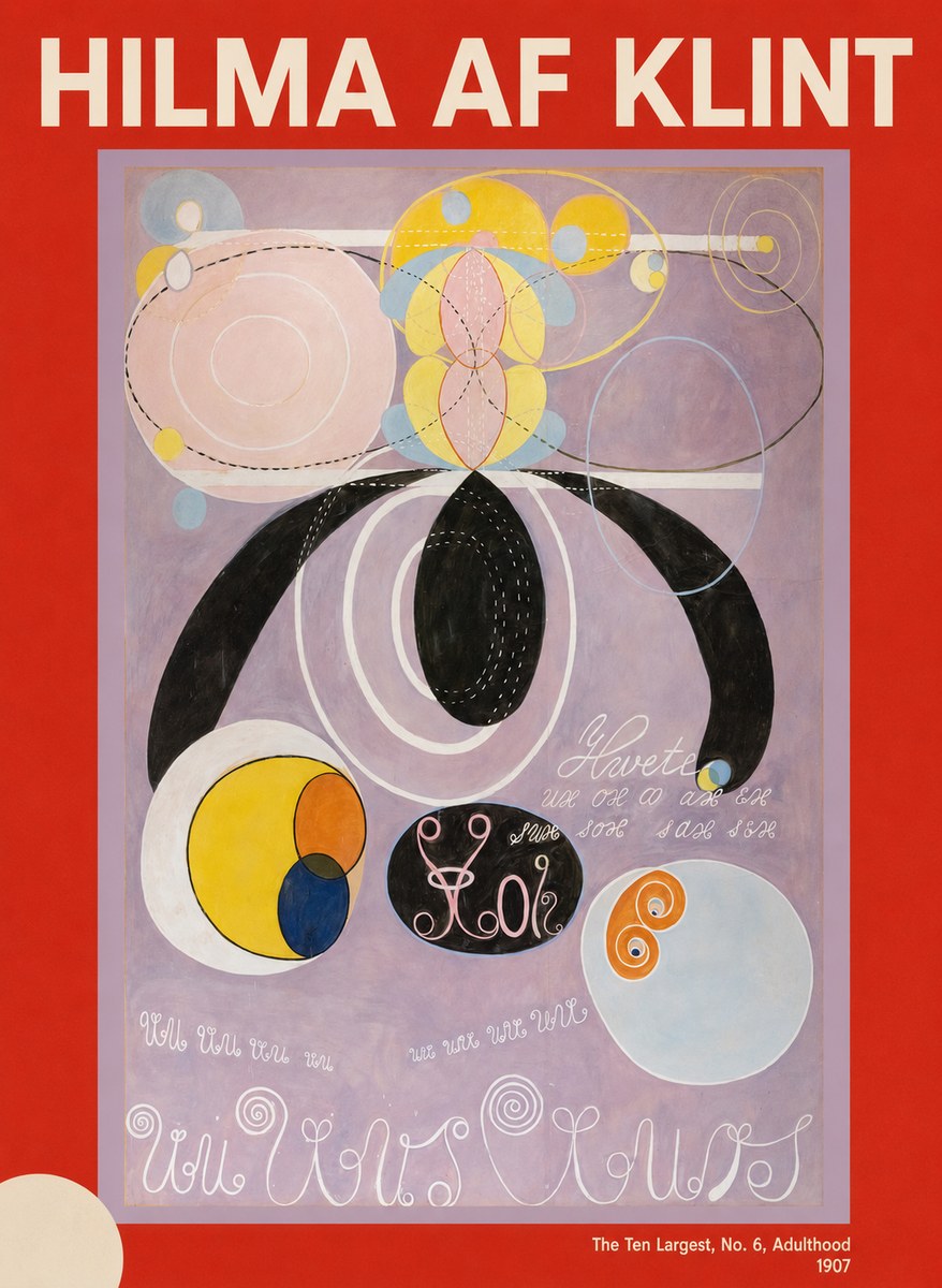 Hilma af Klint The Ten Largest, No. 6, Adulthood No5 - Affiche
