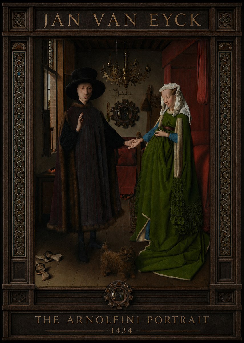 Jan van Eyck The Arnolfini Portrait II No3 - Affiche