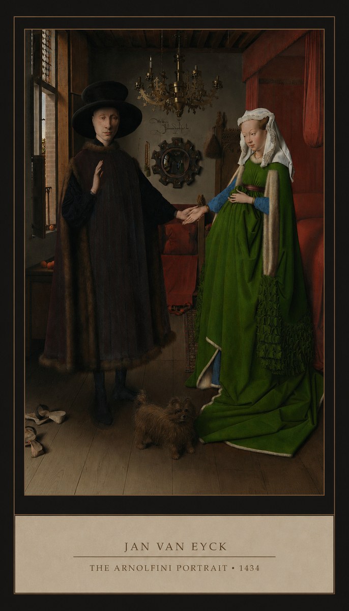 Jan van Eyck The Arnolfini Portrait II No5 - Affiche