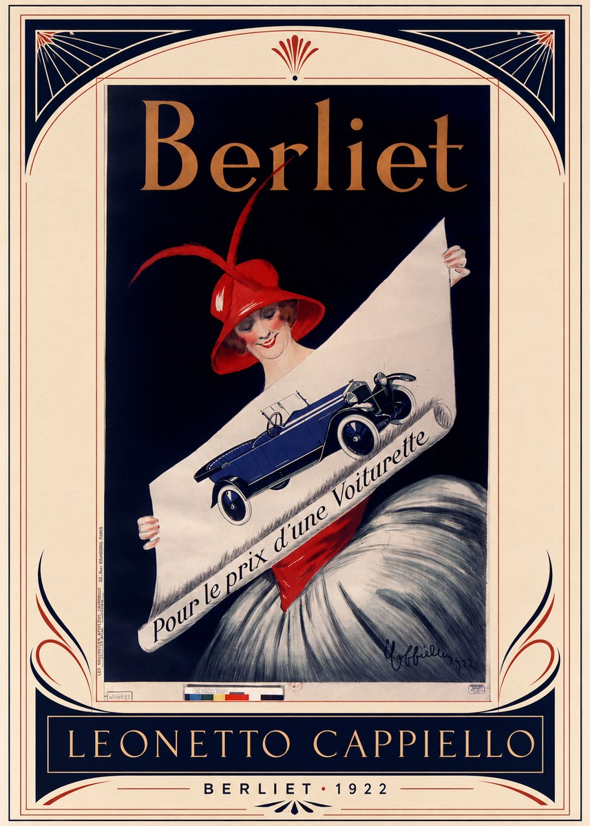 Leonetto Cappiello Berliet - Pour Le Prix D'une Voiturette No4 - Affiche