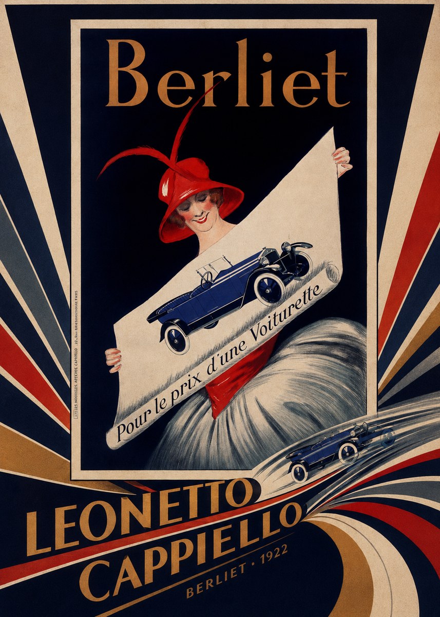 Leonetto Cappiello Berliet - Pour Le Prix D'une Voiturette No5 - Affiche
