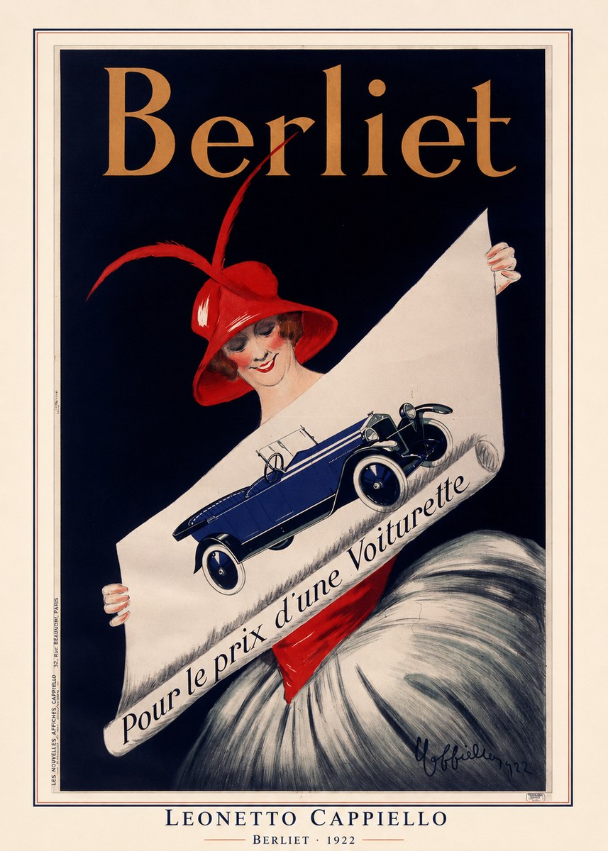 Leonetto Cappiello Berliet - Pour Le Prix D'une Voiturette No6 - Affiche
