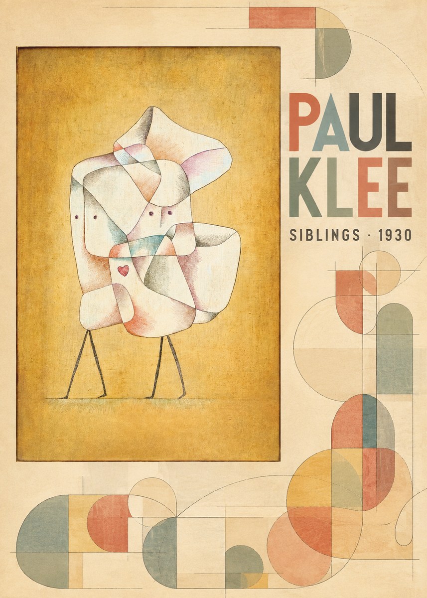 Paul Klee Siblings No6 - Affiche