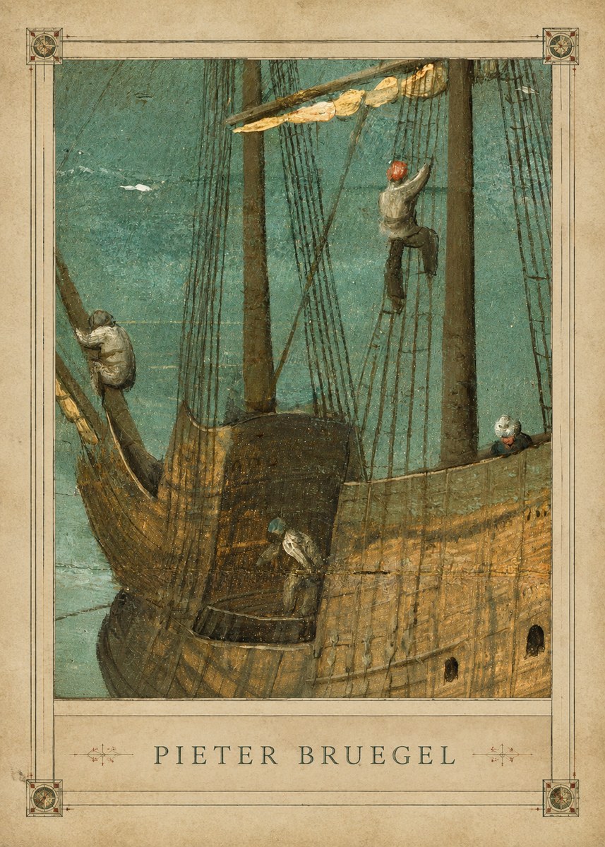 Pieter Bruegel The Ship No2 - Affiche