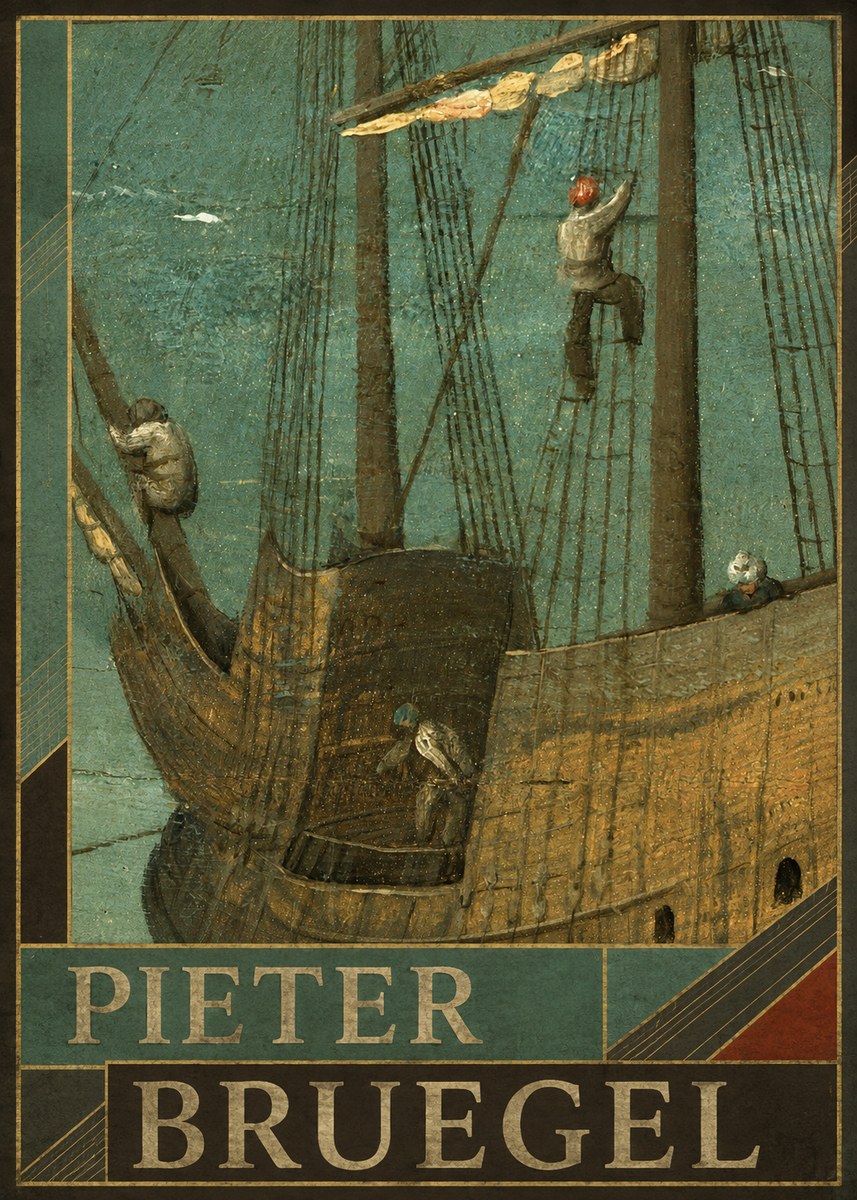 Pieter Bruegel The Ship No6 - Affiche