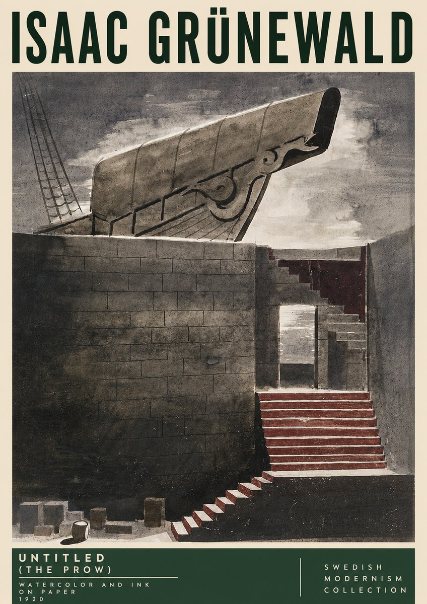 Isaac Grünewald Untitled (the Prow) No5 - Affiche