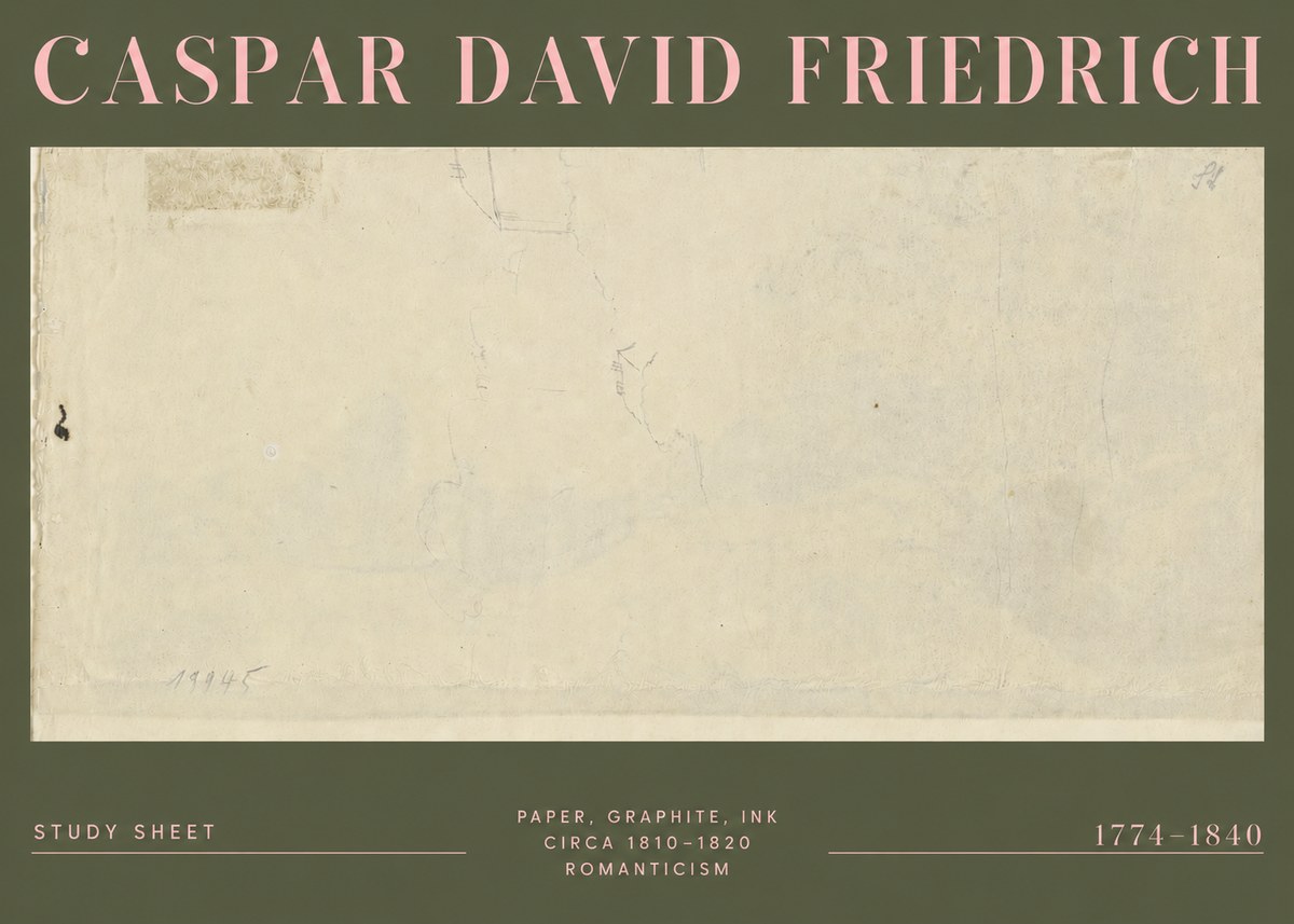 Caspar David Friedrich Study Sheet No4 - Affiche