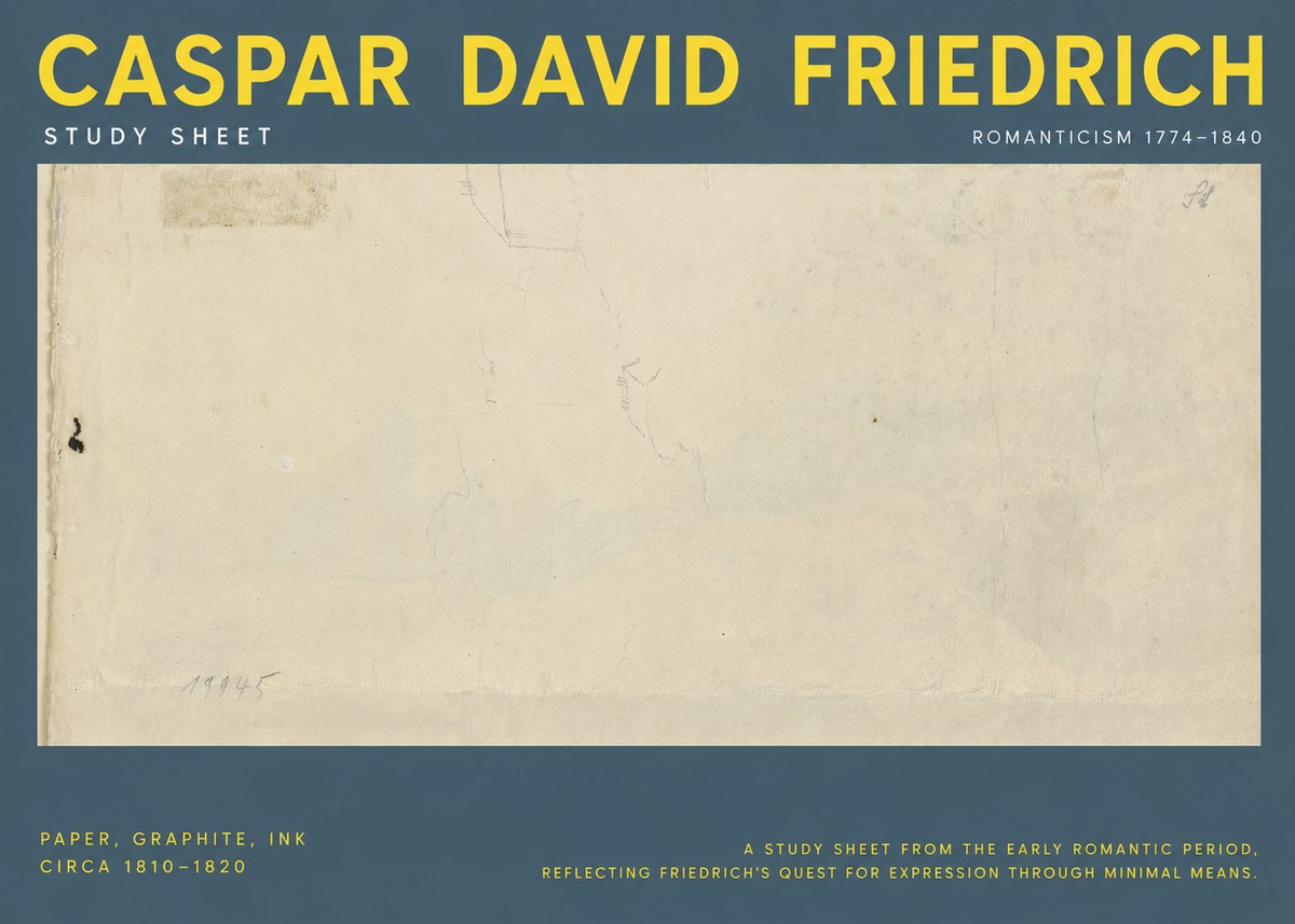 Caspar David Friedrich Study Sheet No5 - Affiche