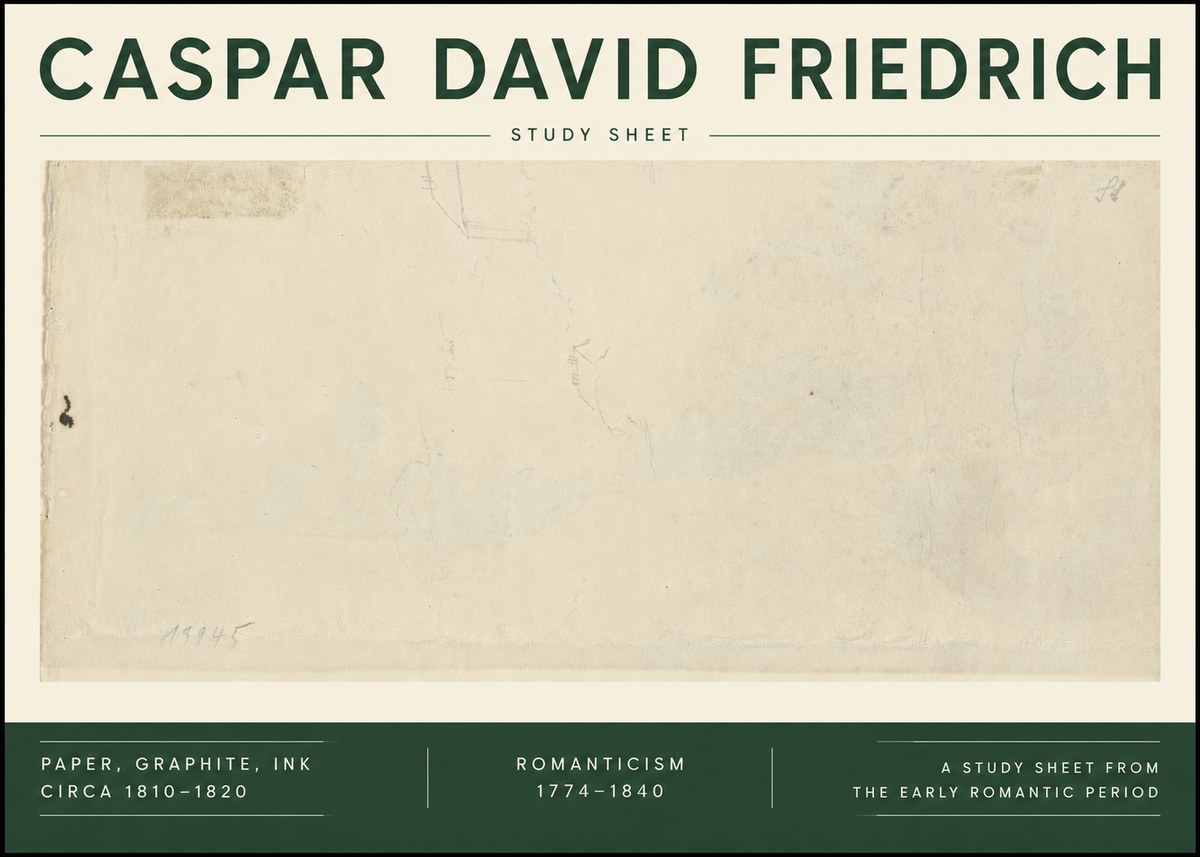 Caspar David Friedrich Study Sheet No6 - Affiche