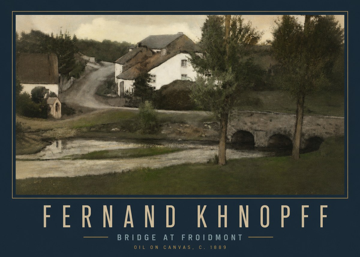 Fernand Khnopff Bridge at Froidmont No2 - Affiche