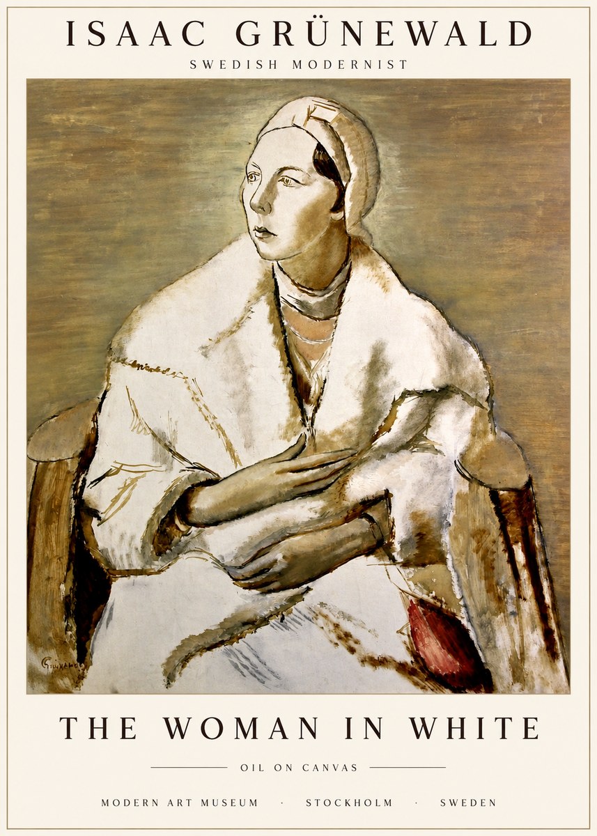 Isaac Grünewald The Woman in White No1 - Affiche