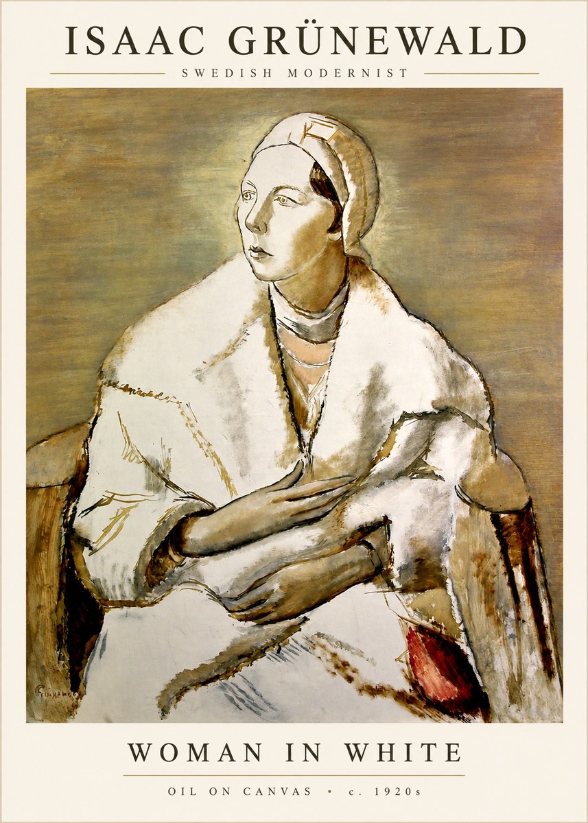 Isaac Grünewald The Woman in White No2 - Affiche