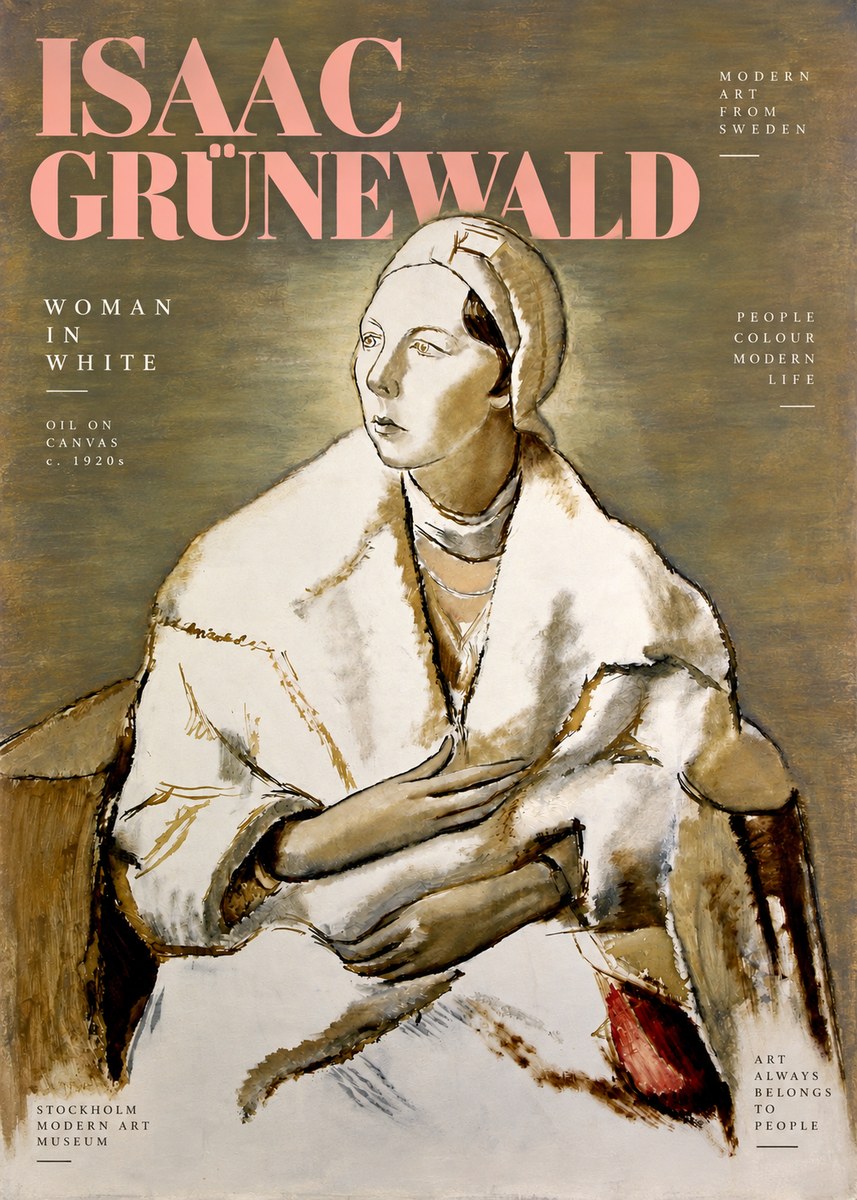 Isaac Grünewald The Woman in White No3 - Affiche