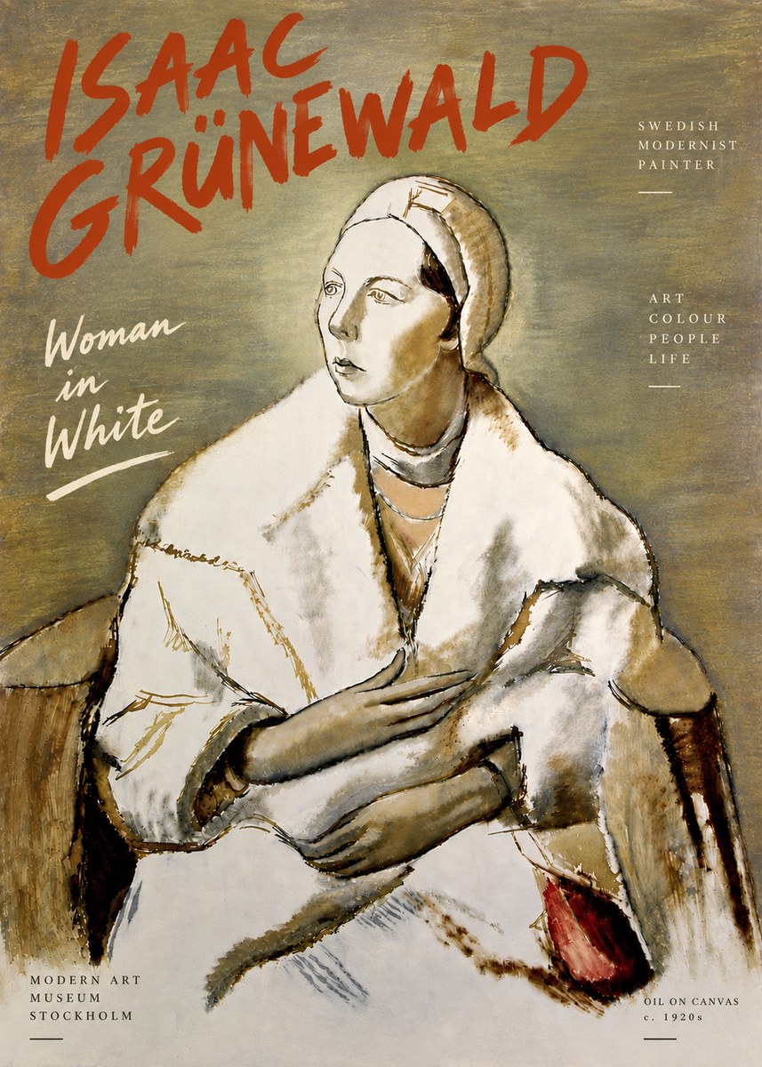 Isaac Grünewald The Woman in White No6 - Affiche