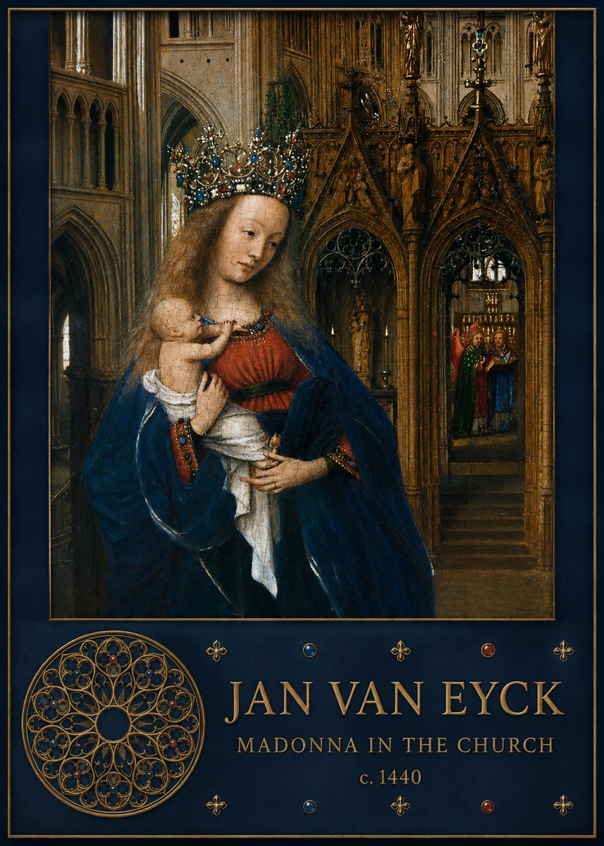 Jan van Eyck Madonna in the Church I No5 - Affiche