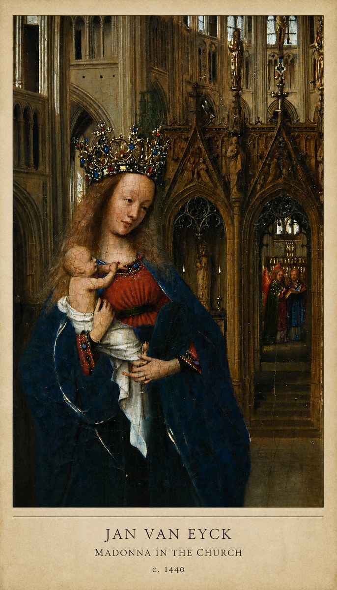 Jan van Eyck Madonna in the Church I No6 - Affiche
