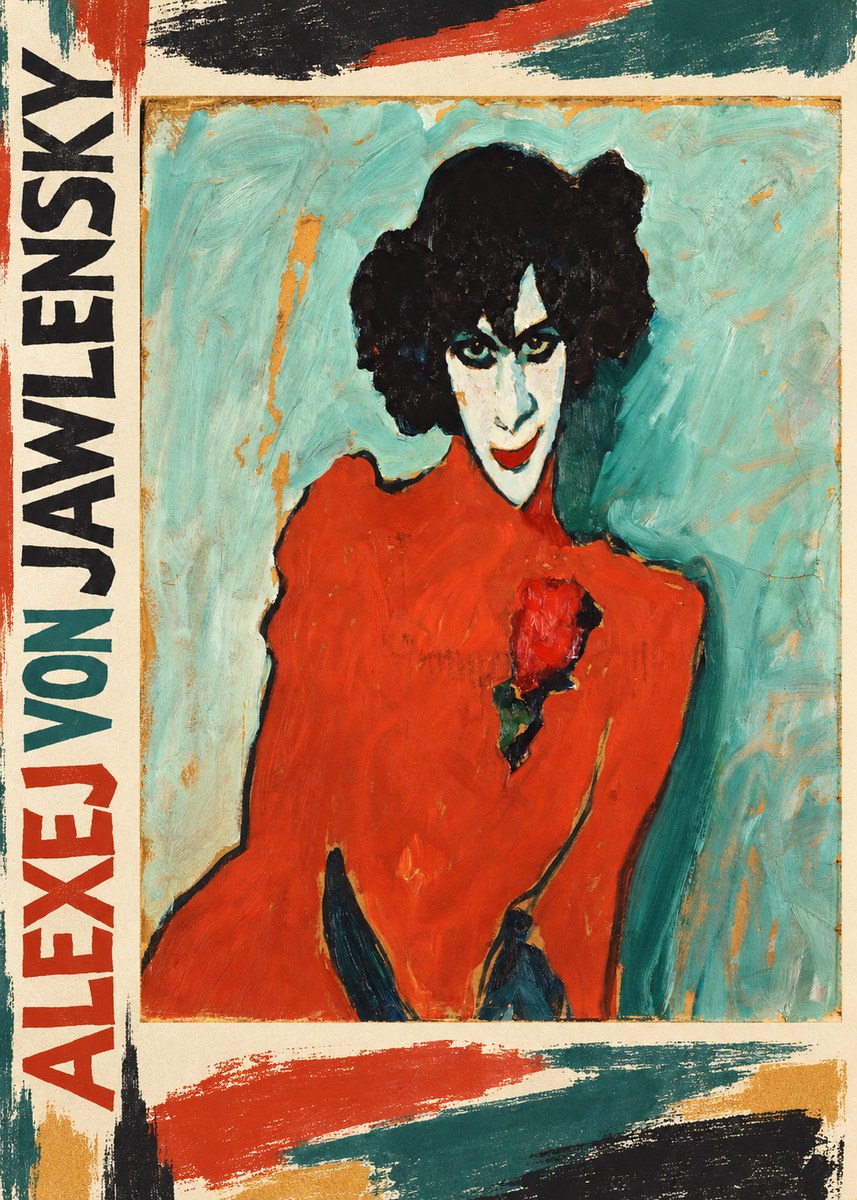 Alexej von Jawlensky Woman with Red Rose No2 - Affiche
