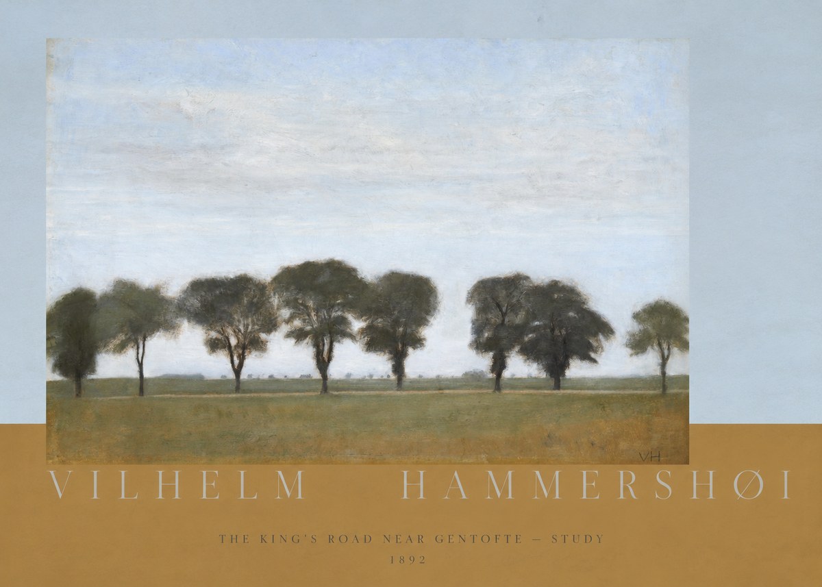 Vilhelm Hammershøi The King's Road Near Gentofte - Study No5 - Affiche