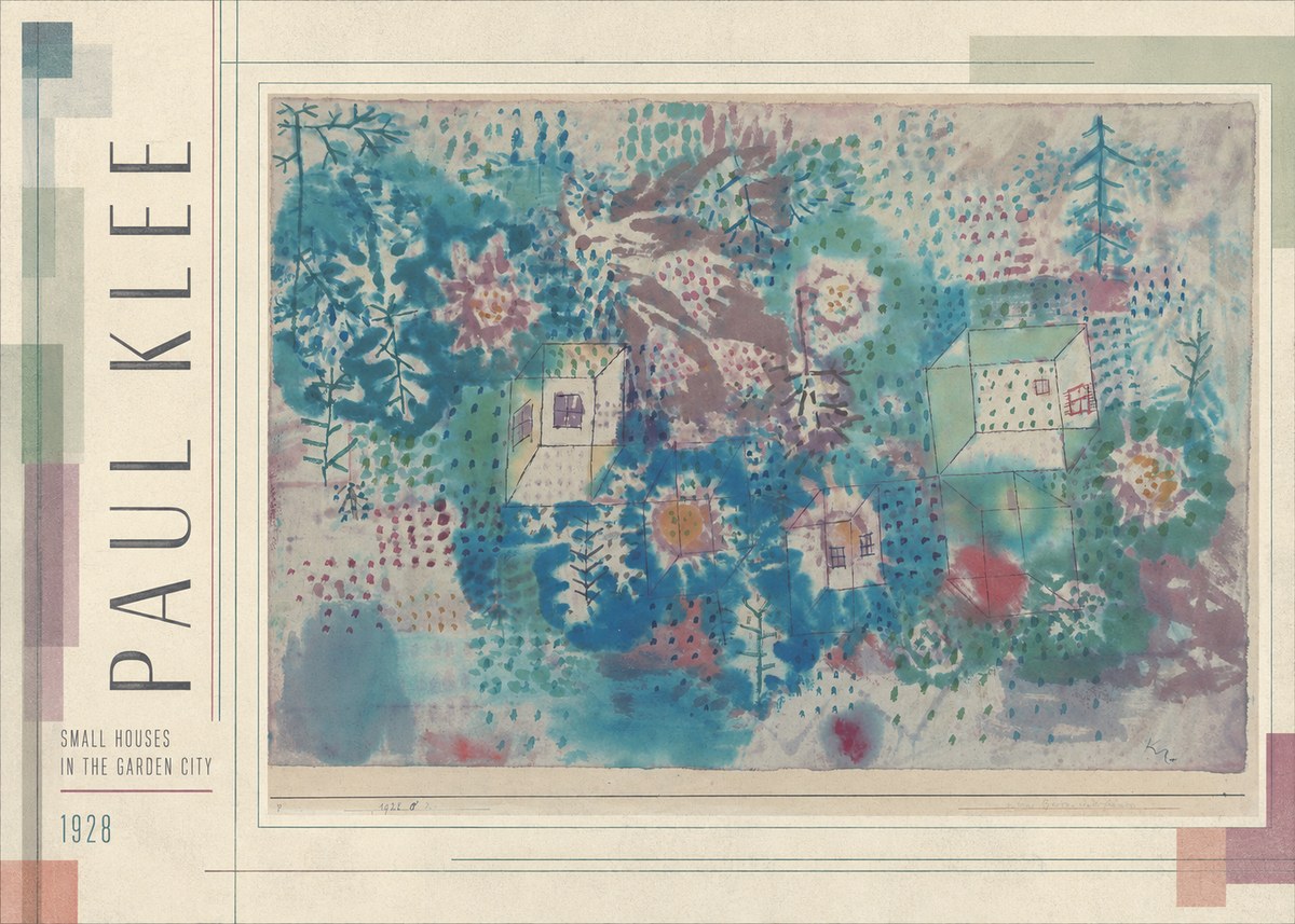 Paul Klee Small Houses in the Garden City No3 - Affiche